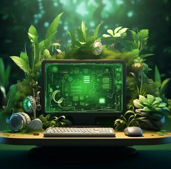 Illustration représentant le développement logiciel optimisé pour l'éco-conception